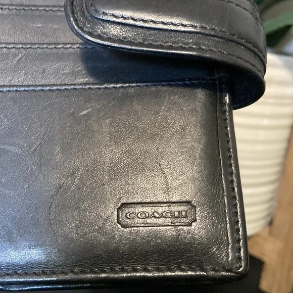Vintage Coach Black Woven Leather Wallet - Picture 8 of 16